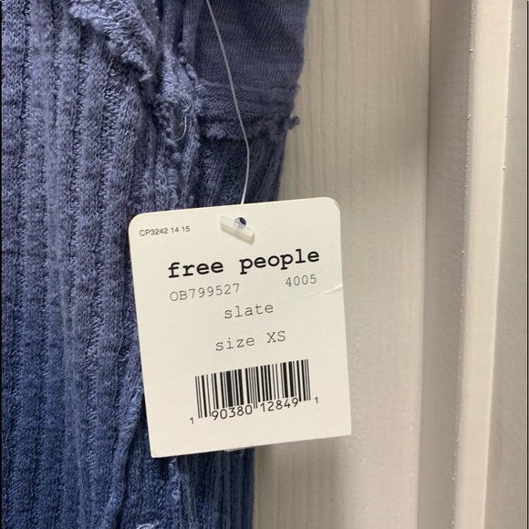 Free People Sundial Dip-Dye Blue Top - Picture 5 of 5